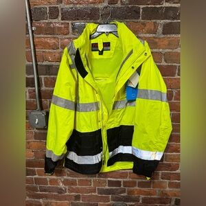 Tingley Hi-Vis Yellow and Black Safety Shell/Jacket Size Large with Tags